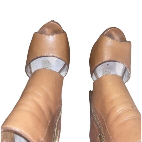 Michael by Michael Kors Wyatt Open Toe Leather Heels Size 6 - Picture 9 of 16